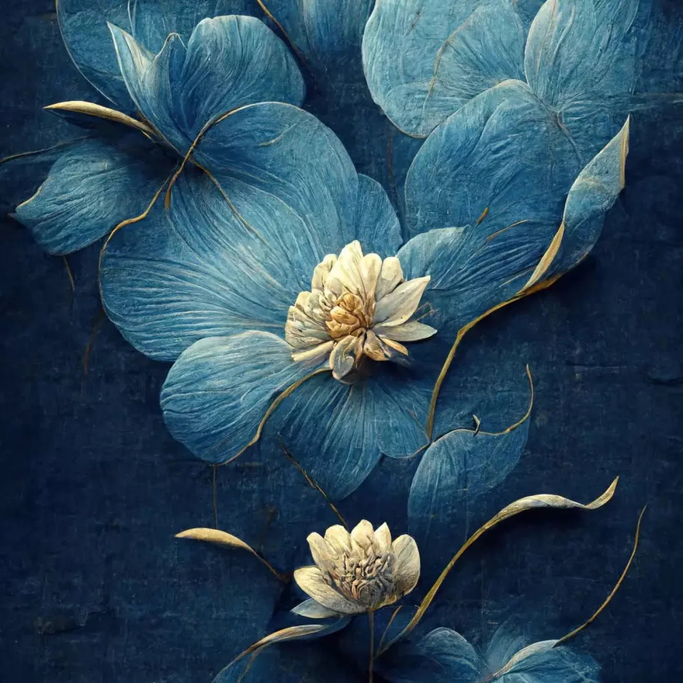 Dusty Blue Poppy 2 10X10 Ultracloth ( 120 X Inch ) Backdrop