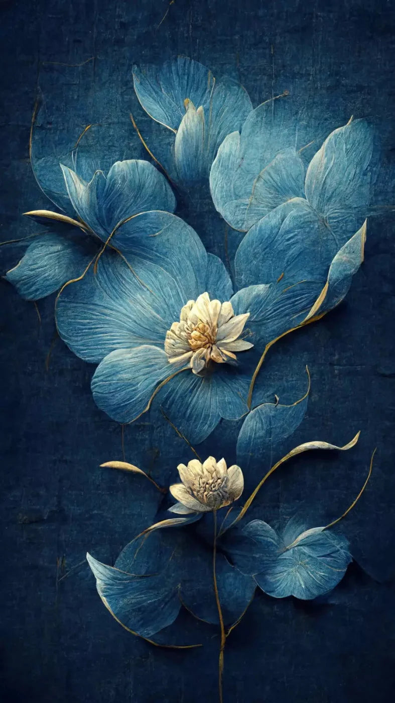 Dusty Blue Poppy 2 8X14 Ultracloth ( 96 X 168 Inch ) Backdrop