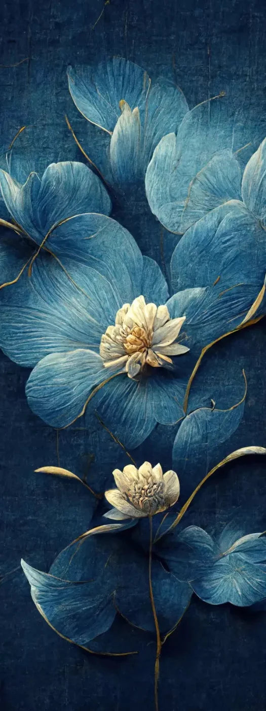Dusty Blue Poppy 2 8X20 Ultracloth ( 96 X 240 Inch ) Backdrop