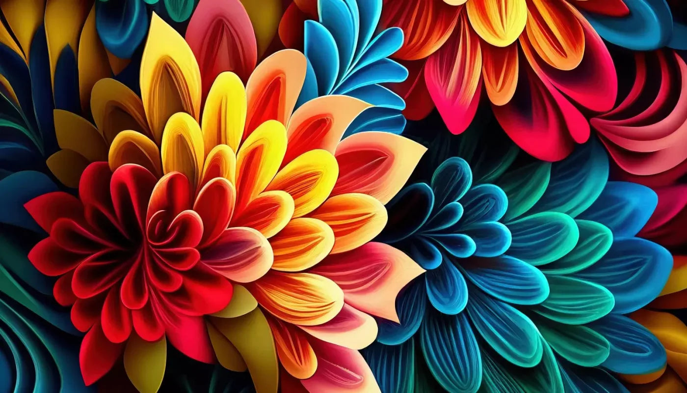 Dynamic Dahlias 14’X8’ Ultracloth (168 X 96 Inch) Backdrop