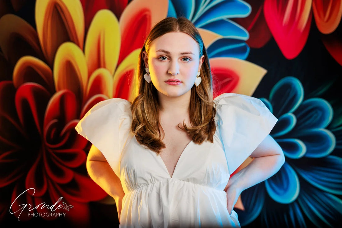 Dynamic Dahlias Backdrop