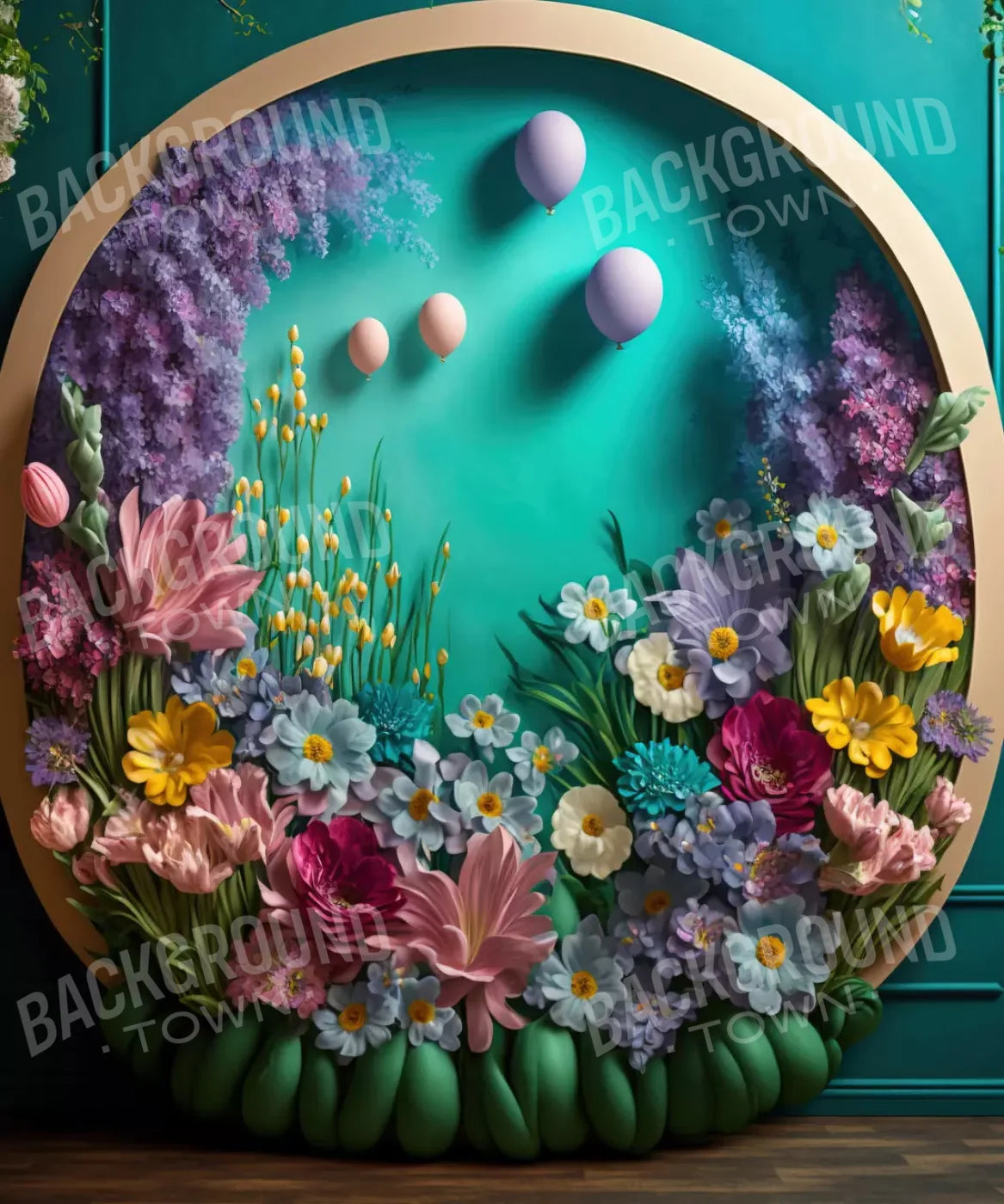 Blue Easter Backdrop for Photography