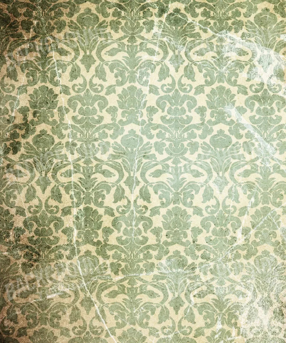 Green Damask Backdrop for Photography
