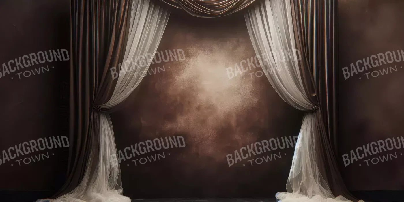Elegant Montey Brown Curtain 20’X10’ Ultracloth (240 X 120 Inch) Backdrop