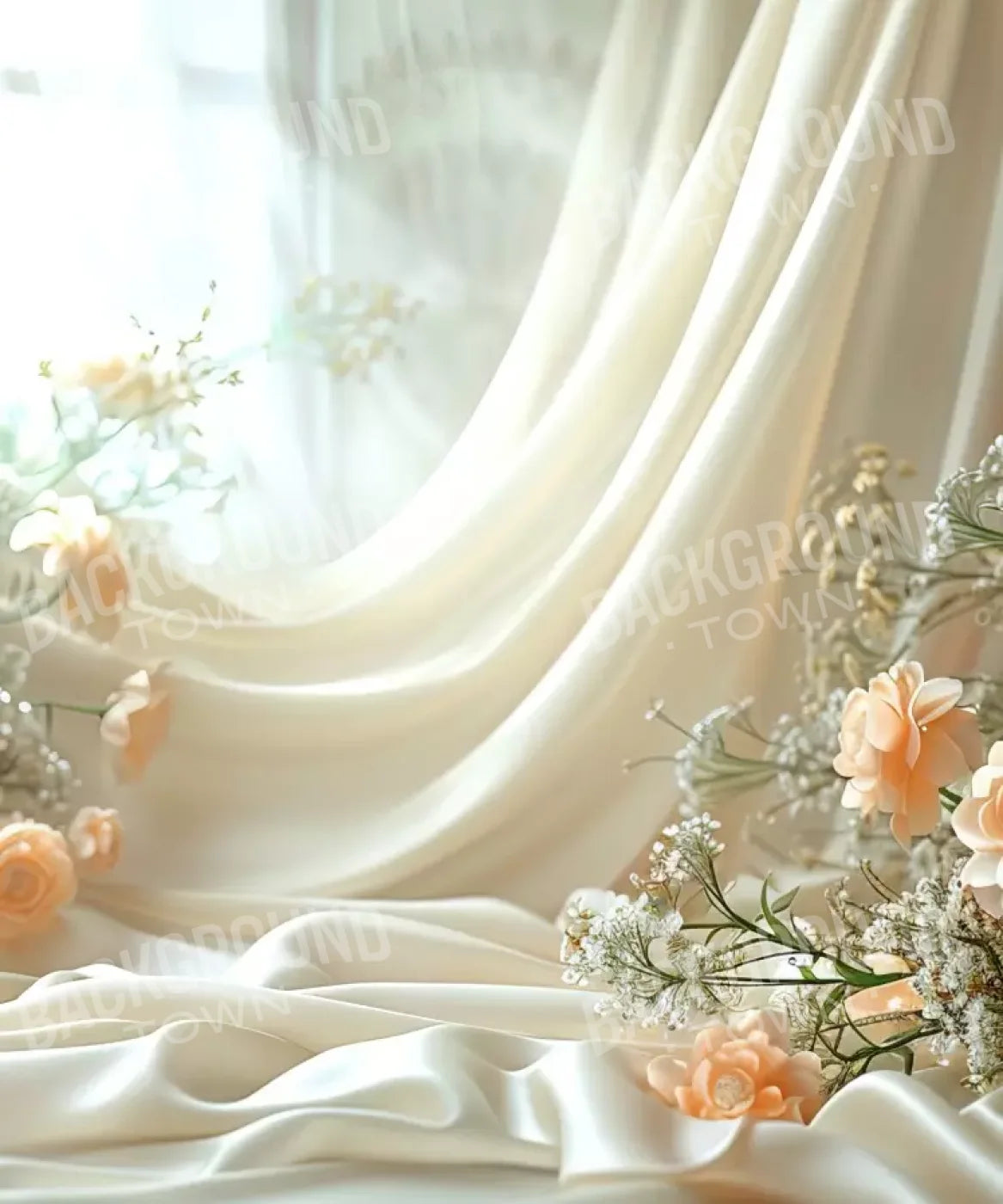 White Orange Backdrop for Photography