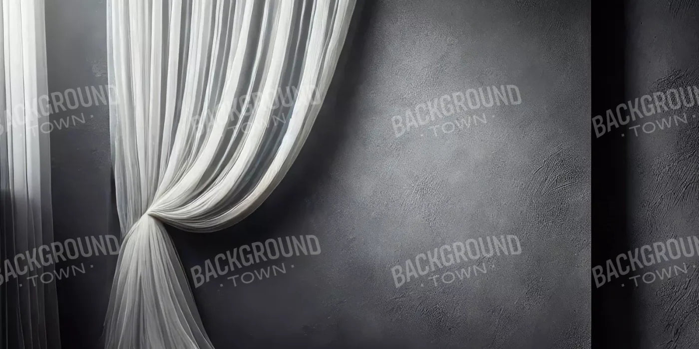 Elegant Pearly Gray Curtian I 16’X8’ Ultracloth (192 X 96 Inch) Backdrop