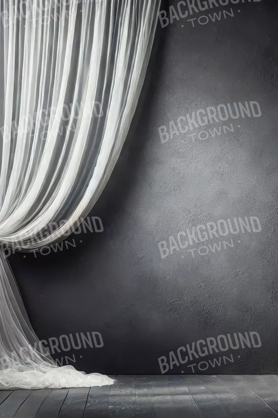 Elegant Pearly Gray Curtian I 8’X12’ Ultracloth (96 X 144 Inch) Backdrop