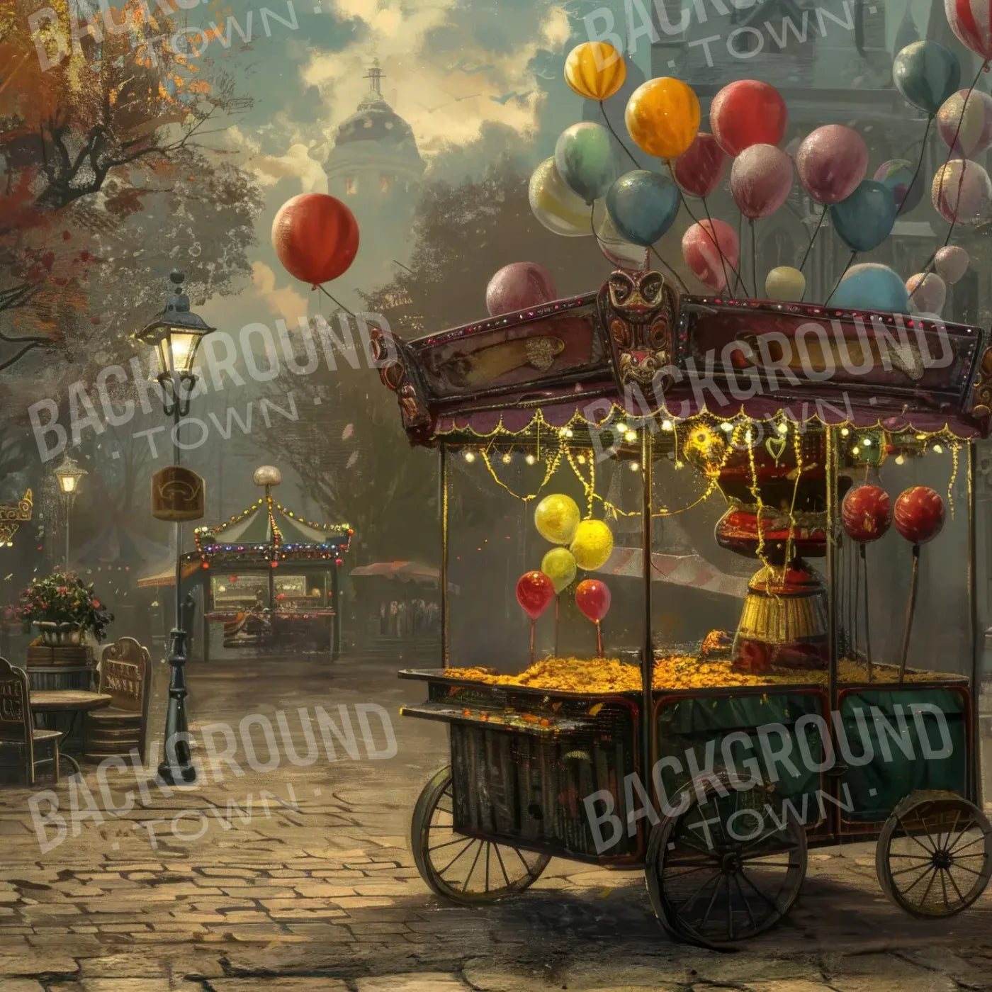 Empty Carnival 8’x8’ Fleece (96 x 96 inch) Backdrop