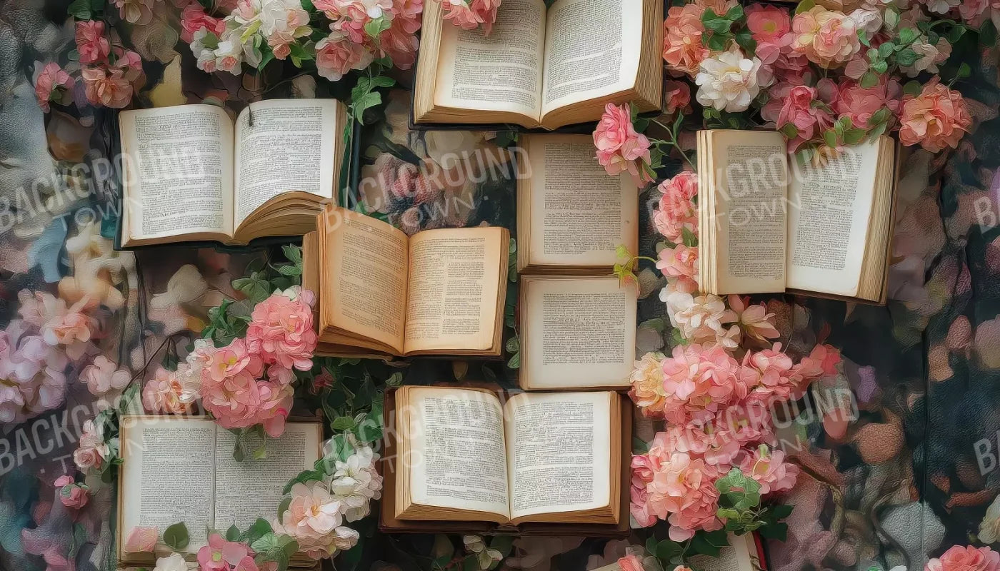Enchanted Book Wall 14’X8’ Ultracloth (168 X 96 Inch) Backdrop