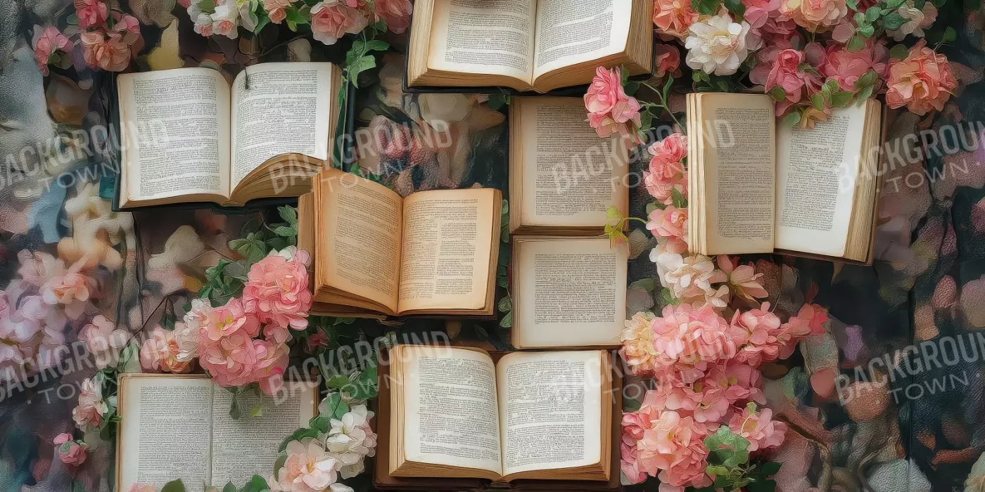Enchanted Book Wall 16’X8’ Ultracloth (192 X 96 Inch) Backdrop