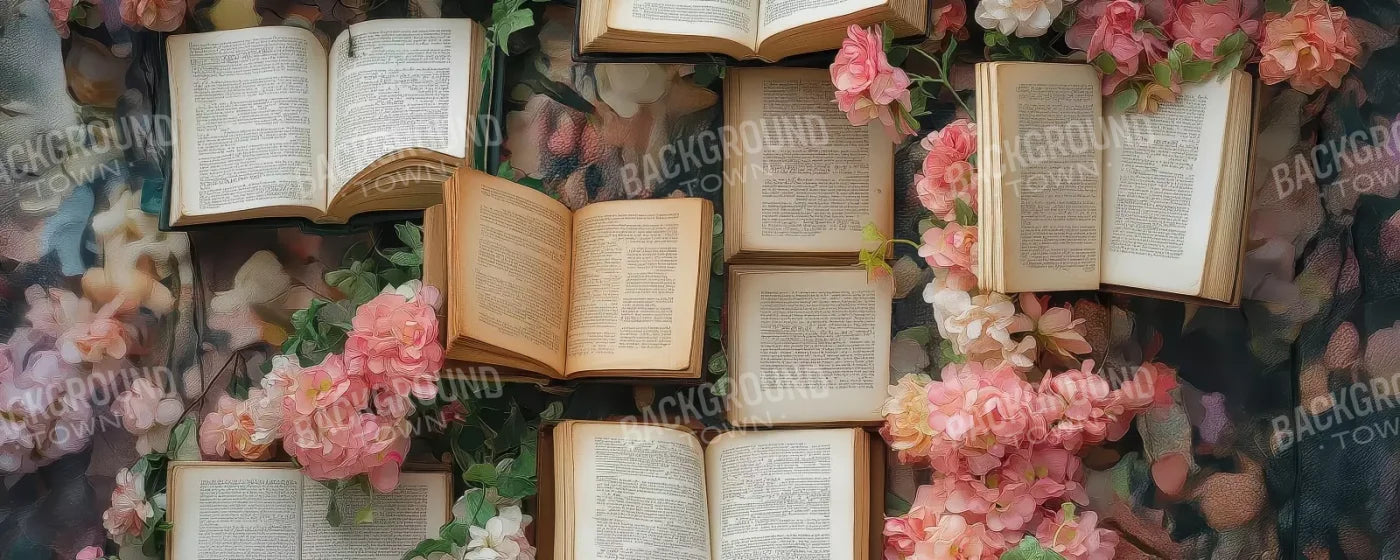 Enchanted Book Wall 20’X8’ Ultracloth (240 X 96 Inch) Backdrop