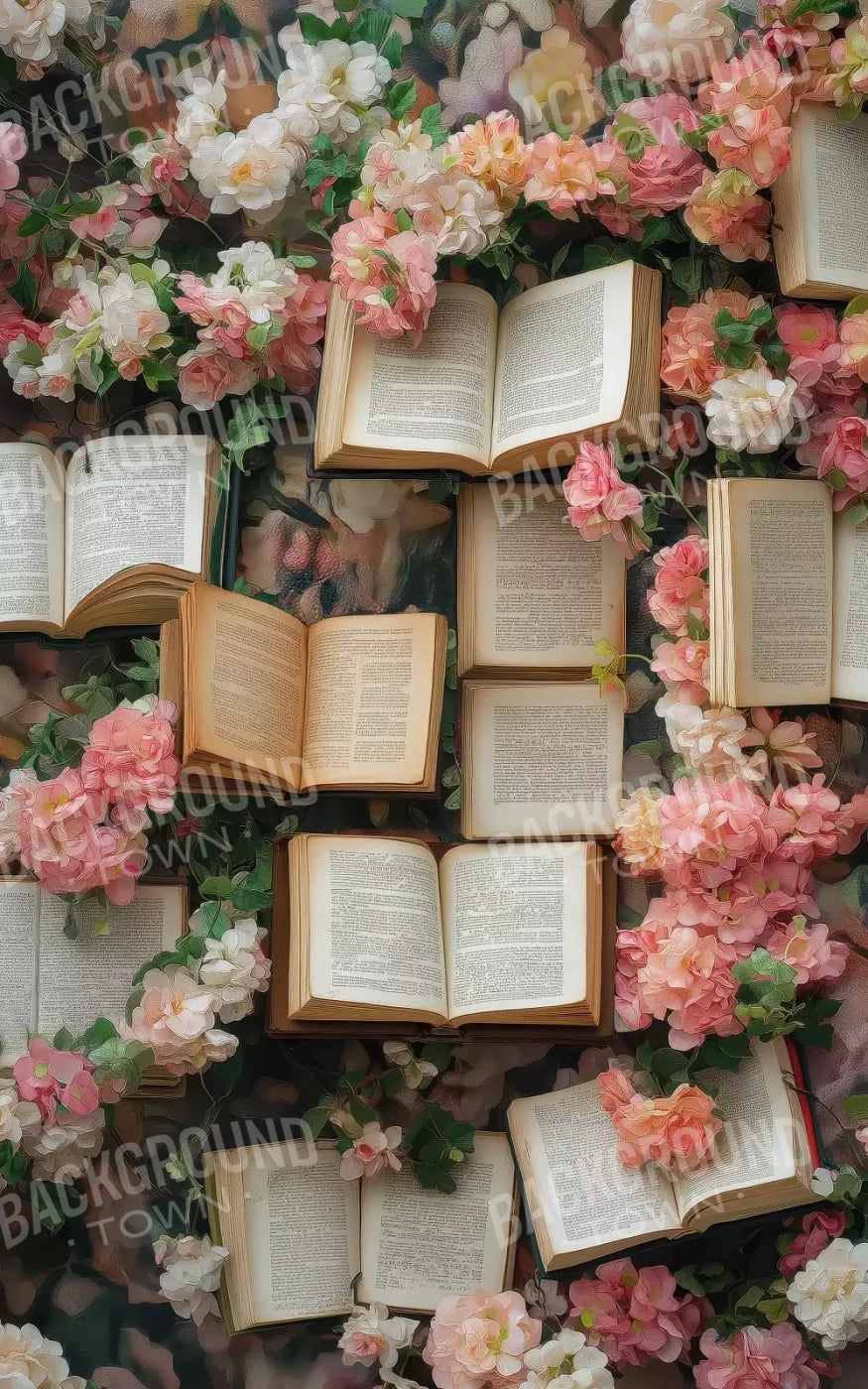 Enchanted Book Wall 5’X8’ Ultracloth (60 X 96 Inch) Backdrop