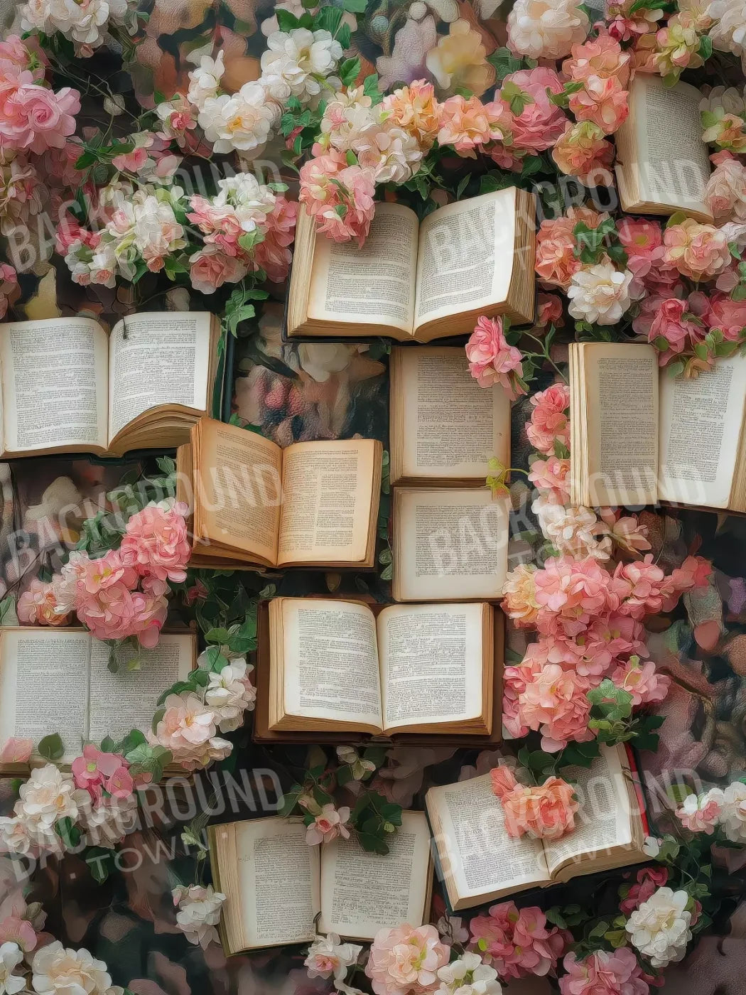 Enchanted Book Wall 6’X8’ Fleece (72 X 96 Inch) Backdrop