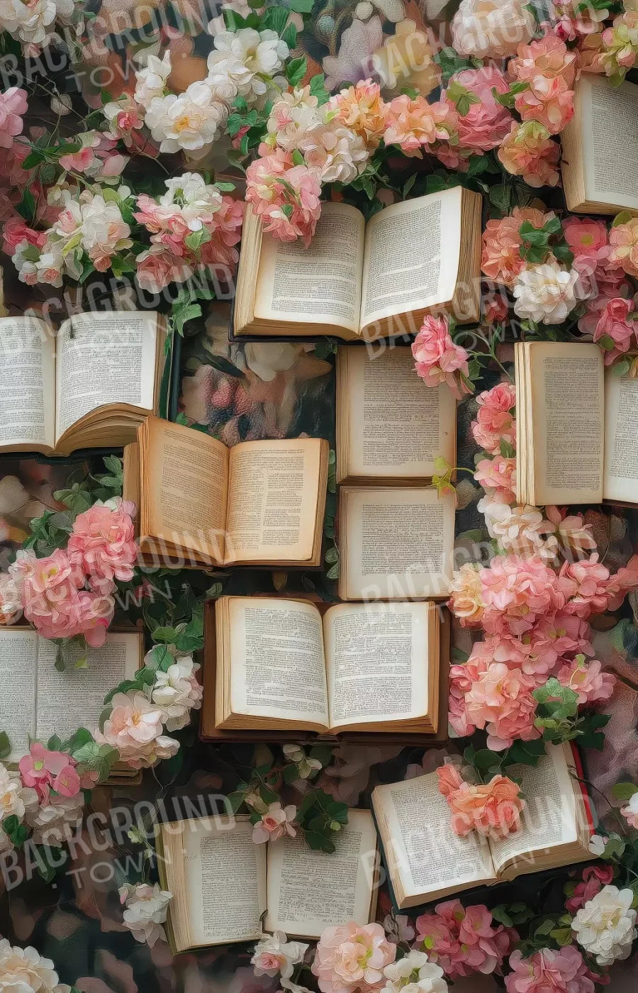 Enchanted Book Wall 9’X14’ Ultracloth (108 X 168 Inch) Backdrop