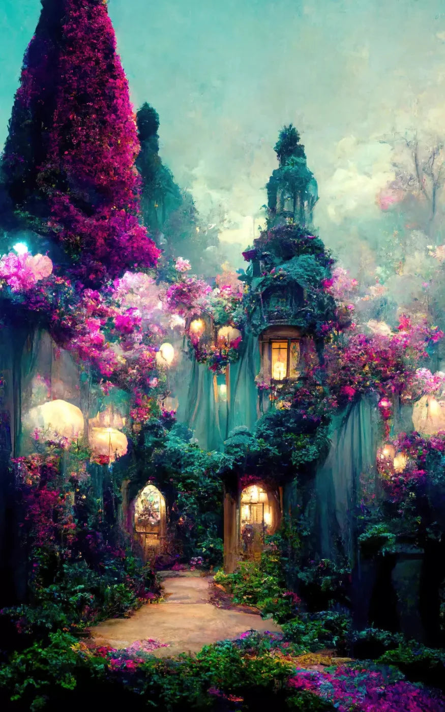 Enchanted Village I 9X14 Ultracloth ( 108 X 168 Inch ) Backdrop