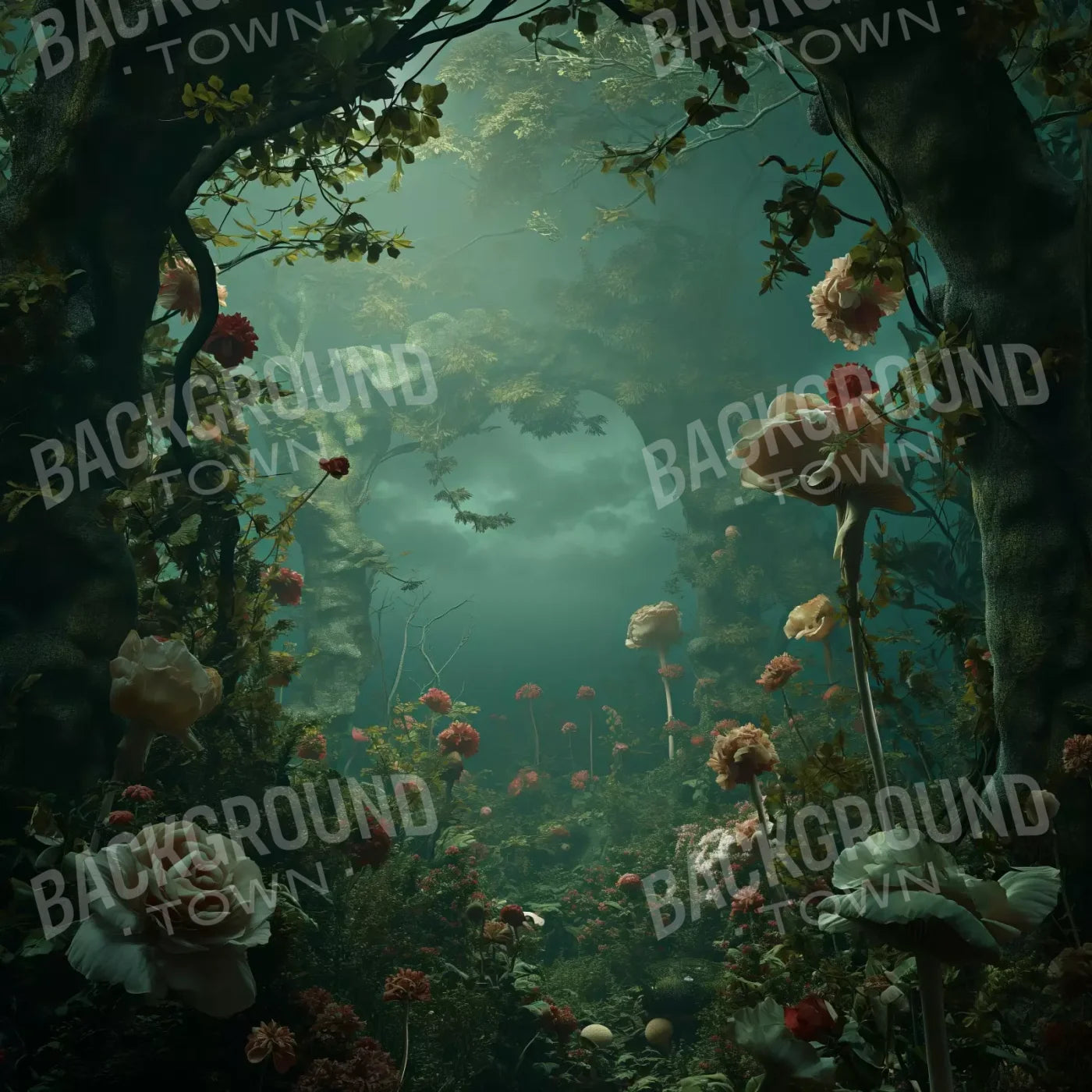 Entrance To Wonderland 8’X8’ Fleece (96 X Inch) Backdrop
