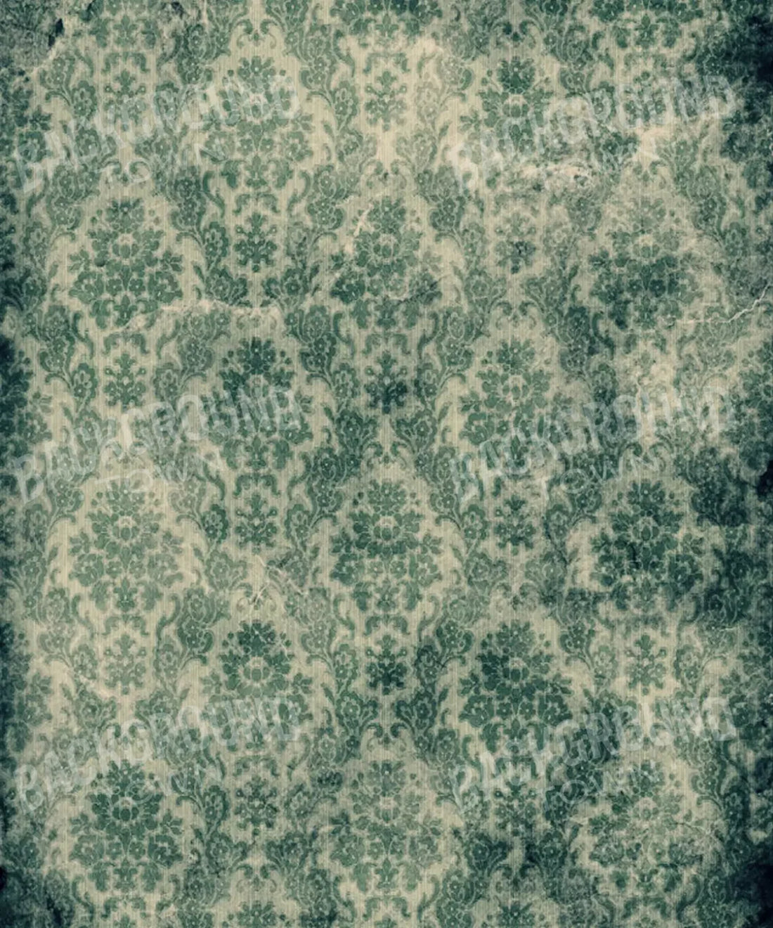 Green Damask Backdrop for Photography
