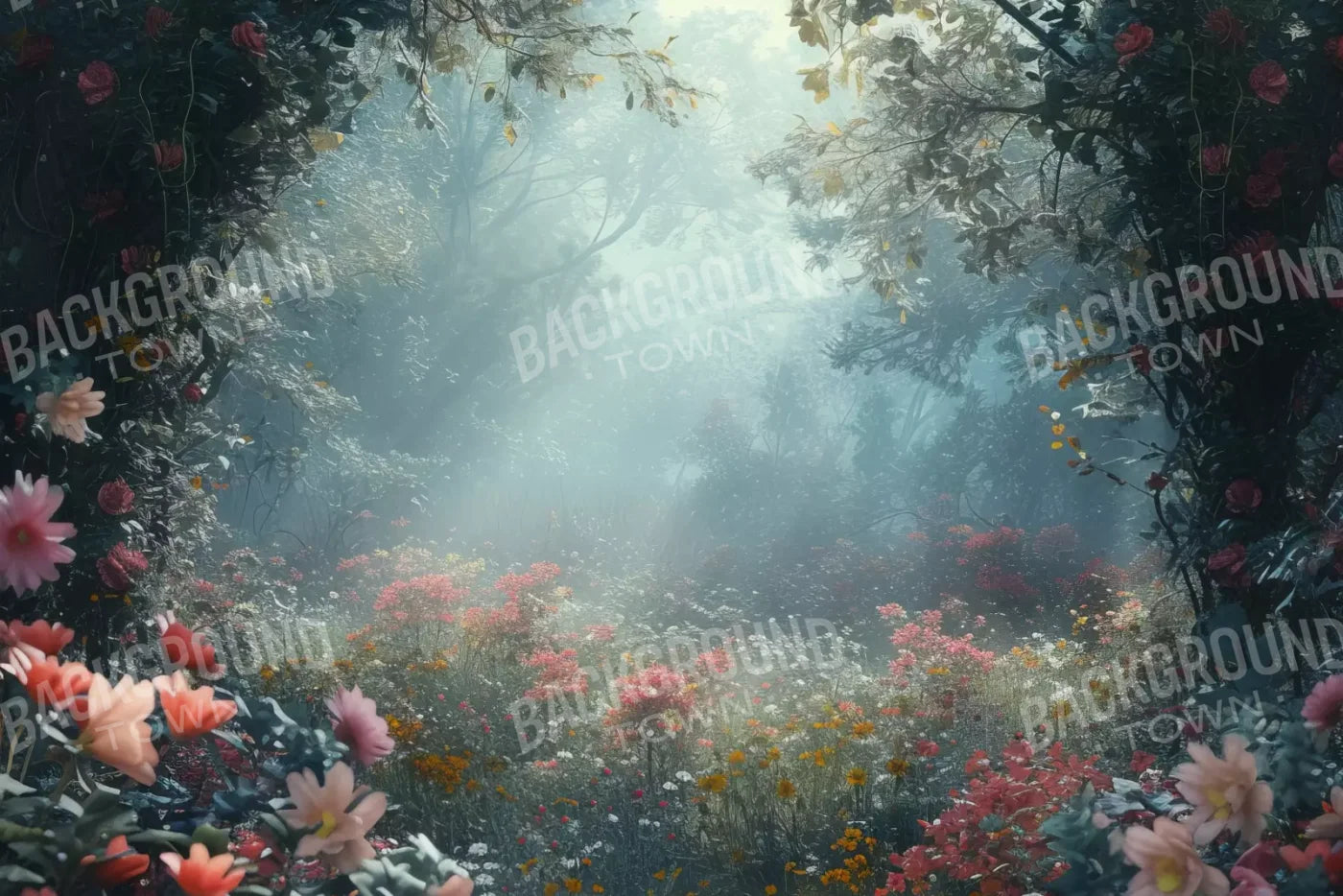 Ethereal Flowey Garden 12’X8’ Ultracloth (144 X 96 Inch) Backdrop