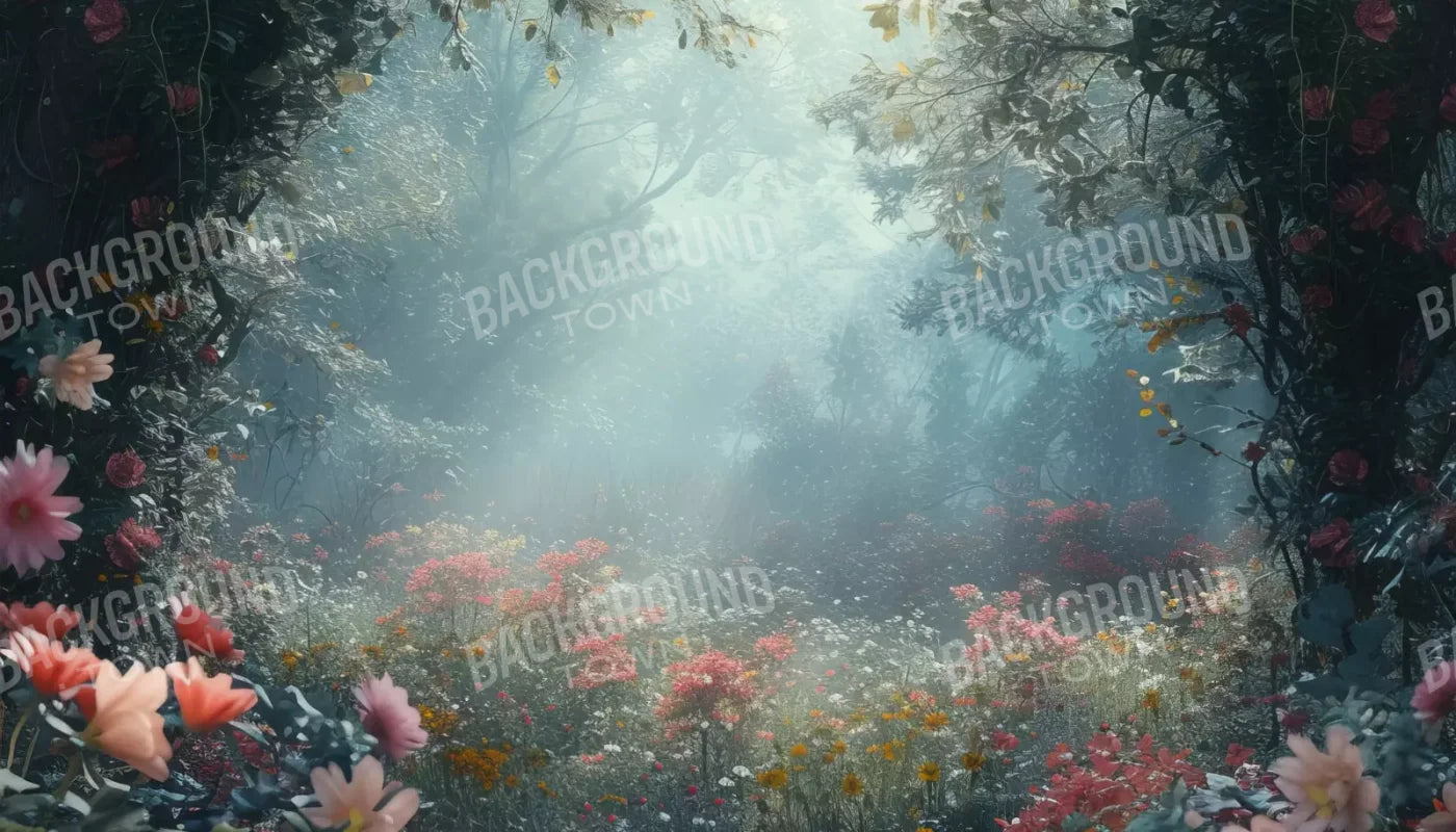 Ethereal Flowey Garden 14’X8’ Ultracloth (168 X 96 Inch) Backdrop