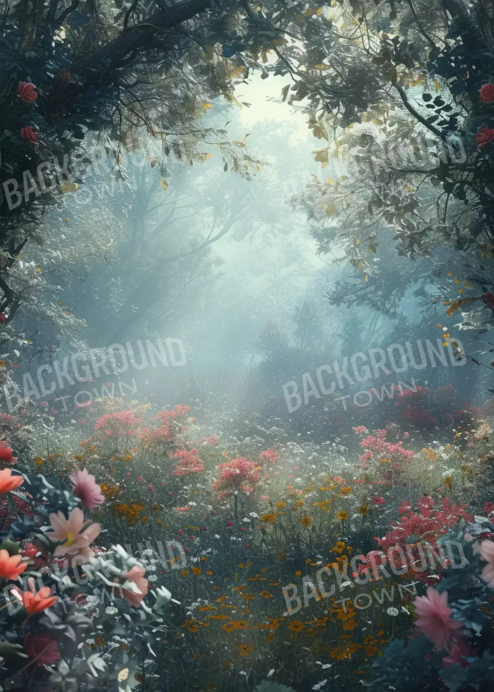 Ethereal Flowey Garden 5’X7’ Ultracloth (60 X 84 Inch) Backdrop