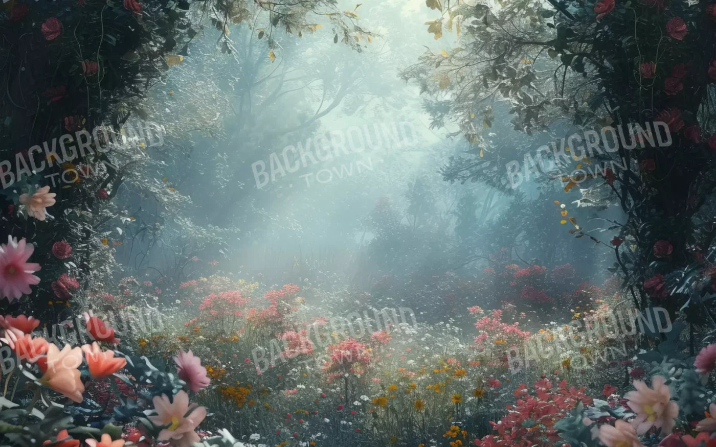 Ethereal Flowey Garden 8’X5’ Ultracloth (96 X 60 Inch) Backdrop