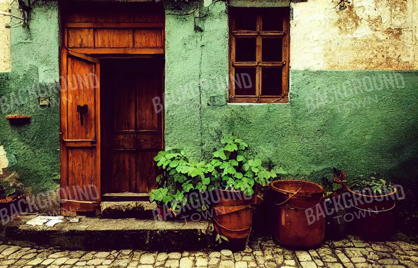European Village 12X8 Ultracloth ( 144 X 96 Inch ) Backdrop