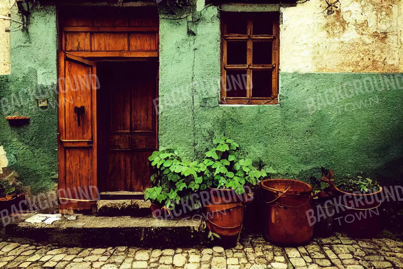 European Village 8X5 Ultracloth ( 96 X 60 Inch ) Backdrop