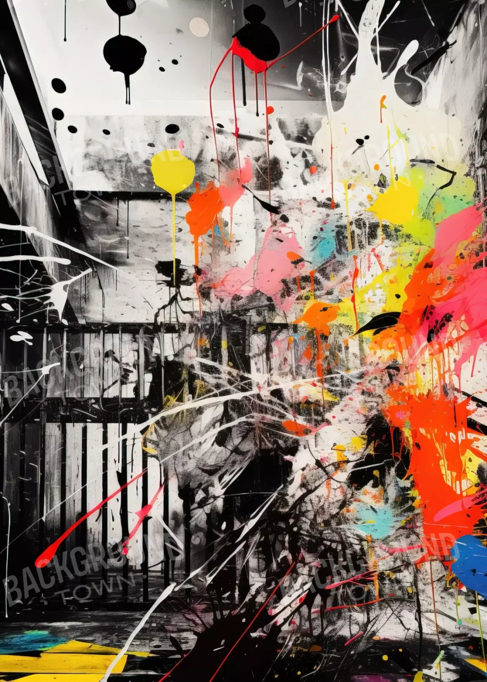 Expressionist Art Ii 5’X7’ Ultracloth (60 X 84 Inch) Backdrop