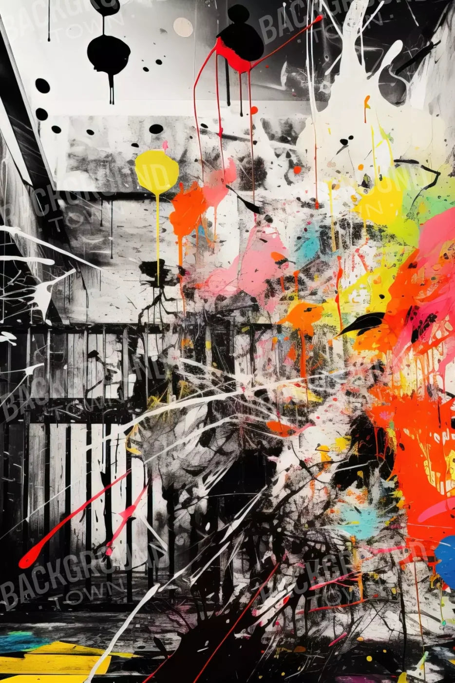 Expressionist Art Ii 8’X12’ Ultracloth (96 X 144 Inch) Backdrop