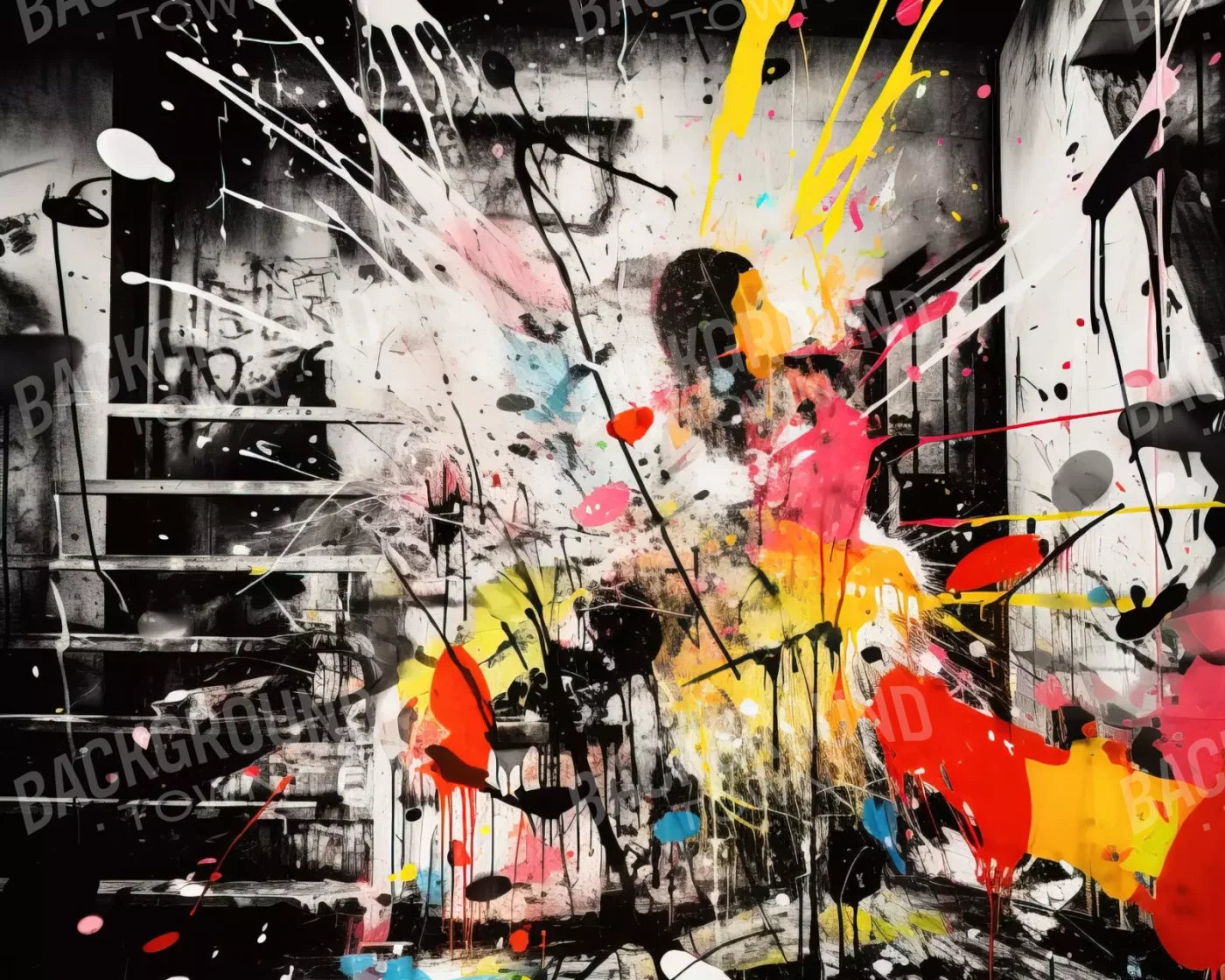 Expressionist Art I 10’X8’ Fleece (120 X 96 Inch) Backdrop