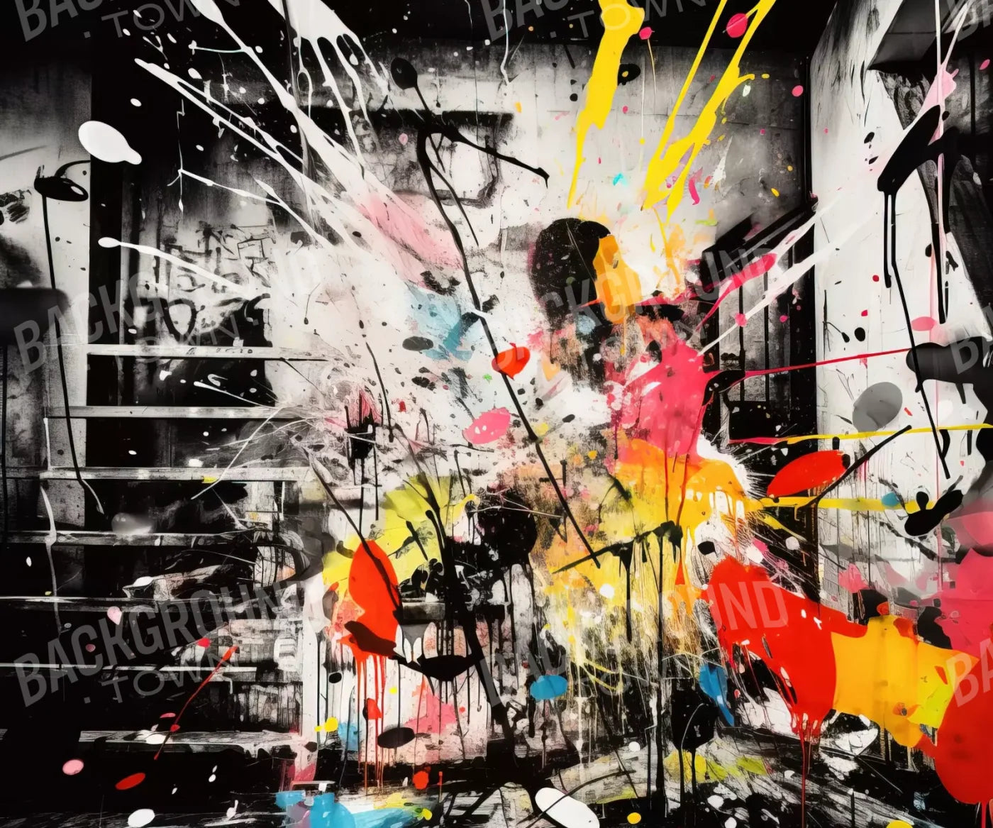 Expressionist Art I 12’X10’ Ultracloth (144 X 120 Inch) Backdrop