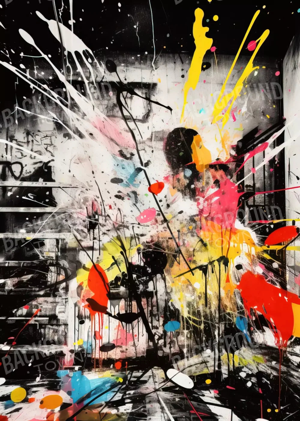 Expressionist Art I 5’X7’ Ultracloth (60 X 84 Inch) Backdrop