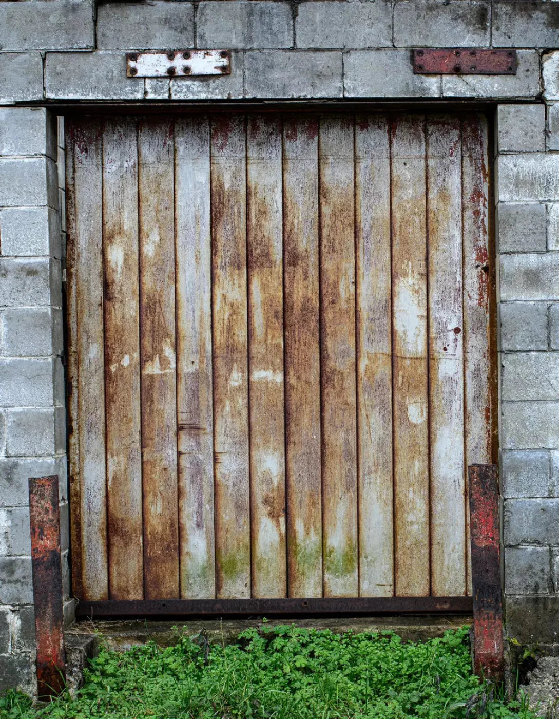 Factory Door 6X8 Fleece ( 72 X 96 Inch ) Backdrop