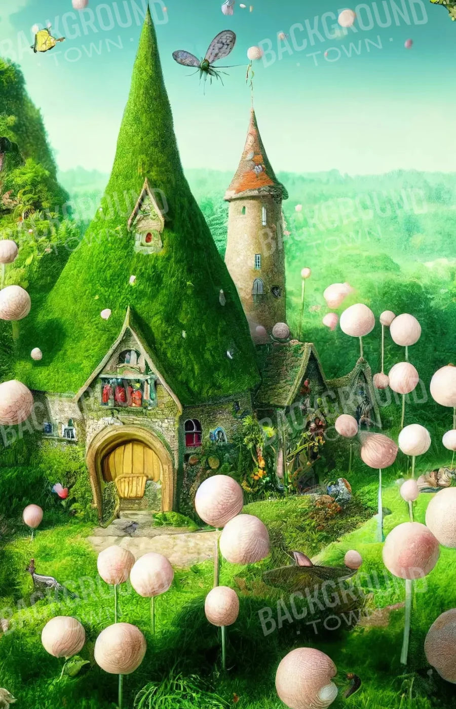 Fairy Castle 8X12 Ultracloth ( 96 X 144 Inch ) Backdrop