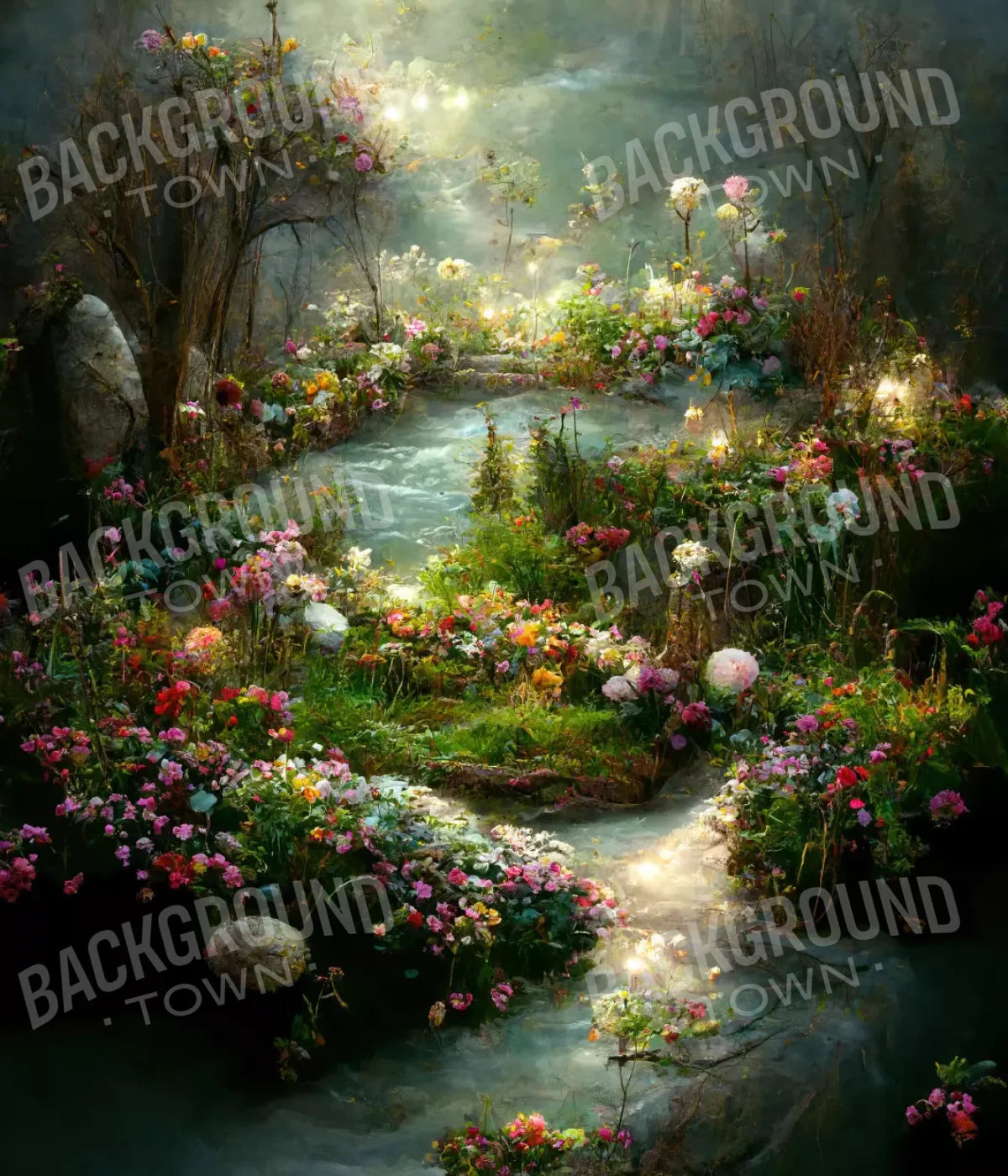 Fairy Garden Path 10X12 Ultracloth ( 120 X 144 Inch ) Backdrop