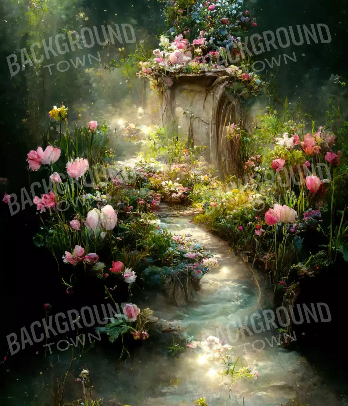 Fairy Garden Path L 10X12 Ultracloth ( 120 X 144 Inch ) Backdrop