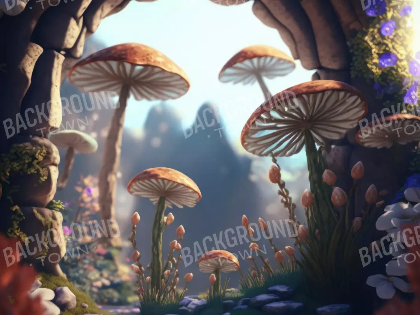 Fairyland Cave Jpg 68X5 Fleece ( 80 X 60 Inch ) Backdrop