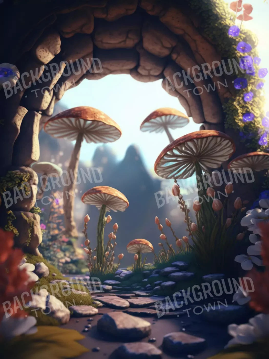 Fairyland Cave Jpg 8X10 Fleece ( 96 X 120 Inch ) Backdrop