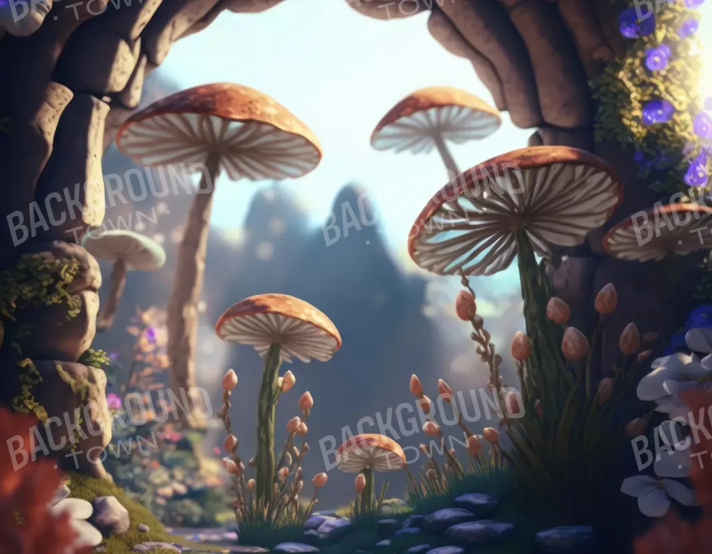 Fairyland Cave Jpg 8X6 Fleece ( 96 X 72 Inch ) Backdrop