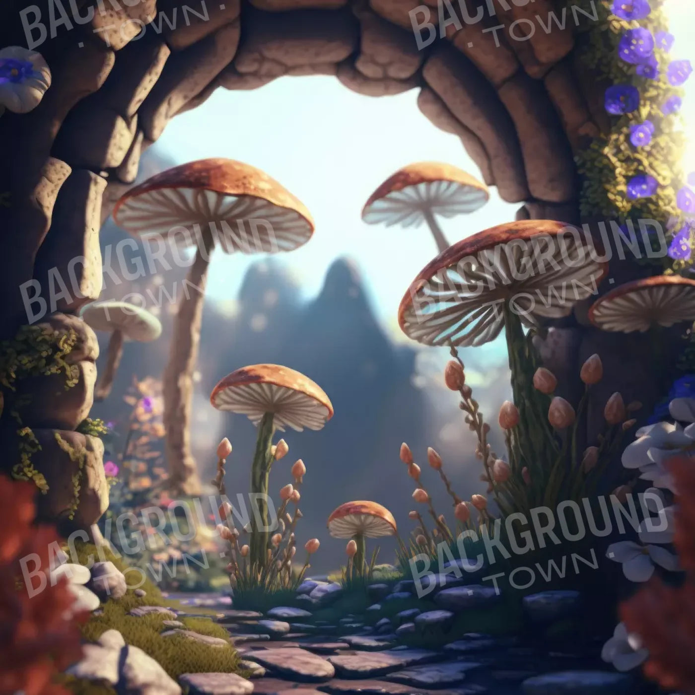 Fairyland Cave Jpg 8X8 Fleece ( 96 X Inch ) Backdrop