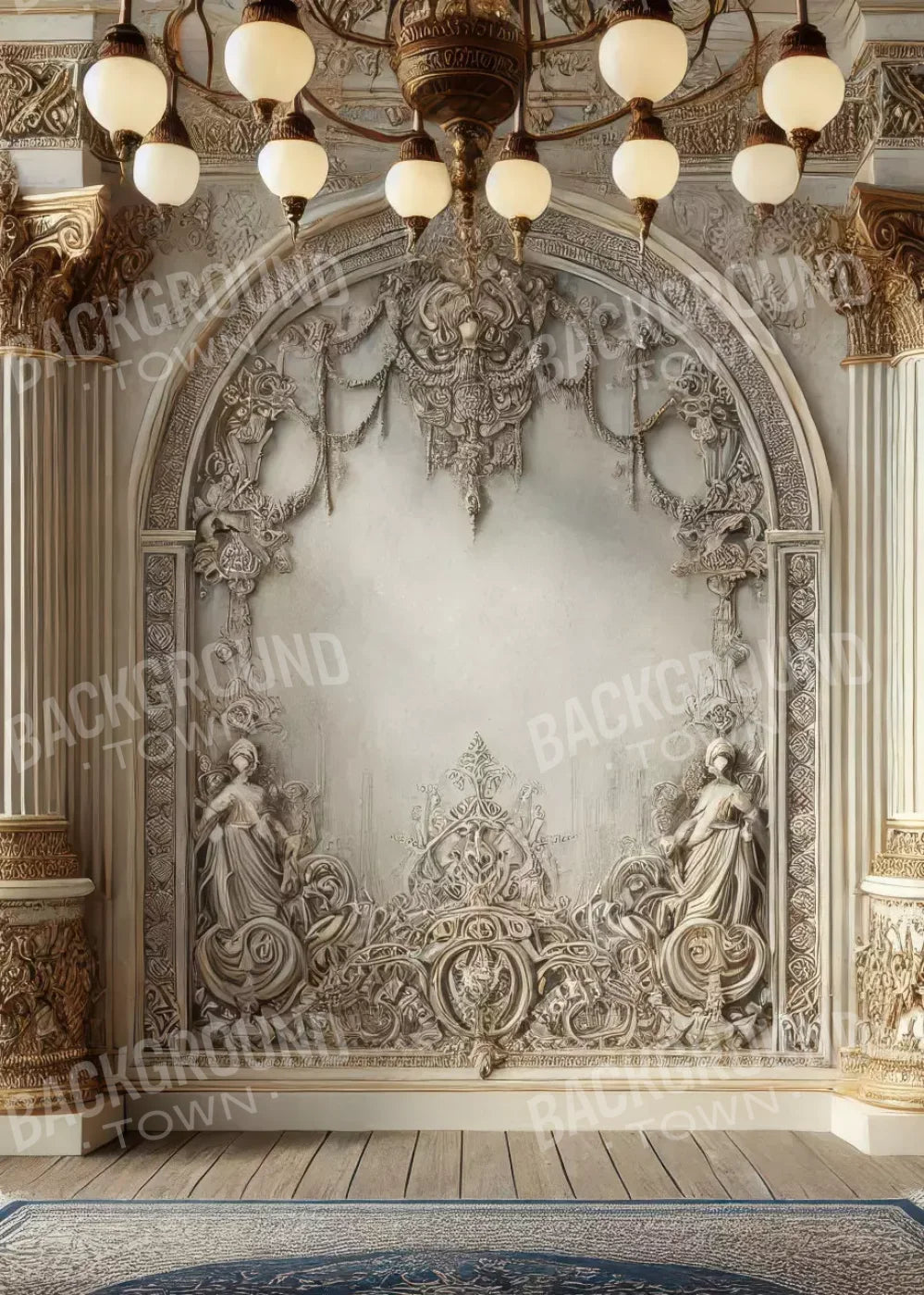 Fairytale Ballroom Arch 5’X7’ Ultracloth (60 X 84 Inch) Backdrop