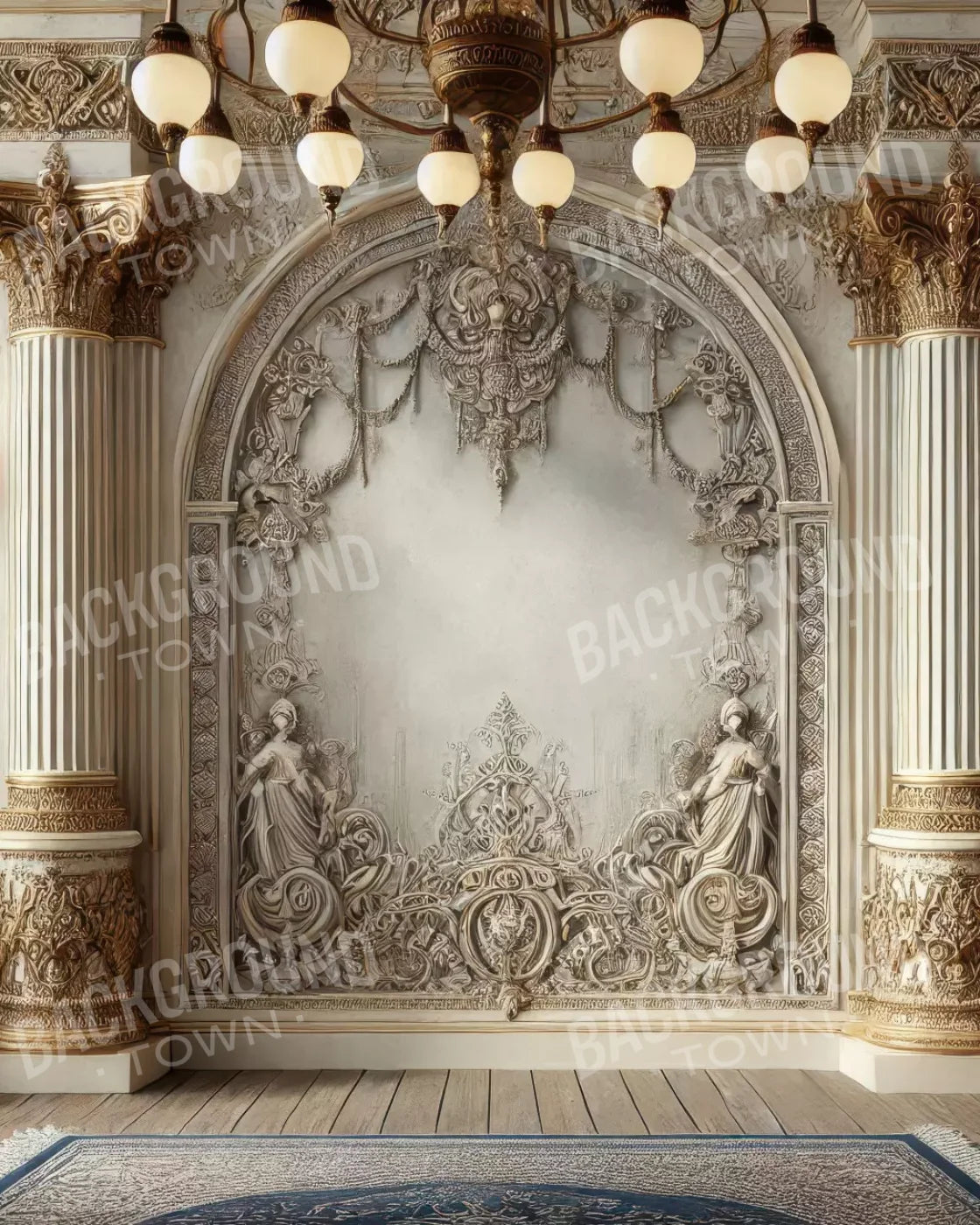 Fairytale Ballroom Arch 8’X10’ Fleece (96 X 120 Inch) Backdrop
