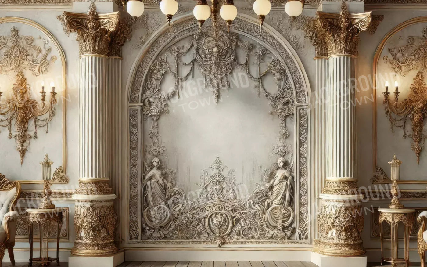 Fairytale Ballroom Arch 8’X5’ Ultracloth (96 X 60 Inch) Backdrop