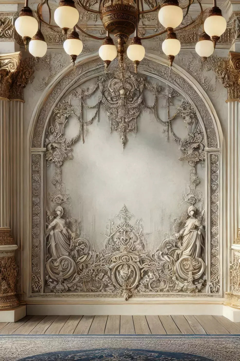 Fairytale Ballroom Arch 8’X12’ Ultracloth (96 X 144 Inch) Backdrop