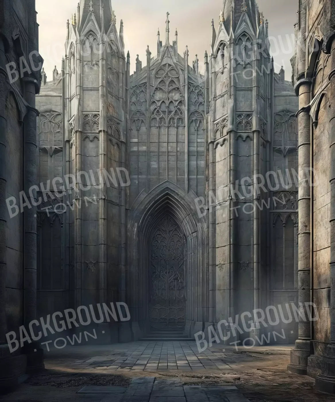 Fairytale Castle Courtyard 10’X12’ Ultracloth (120 X 144 Inch) Backdrop