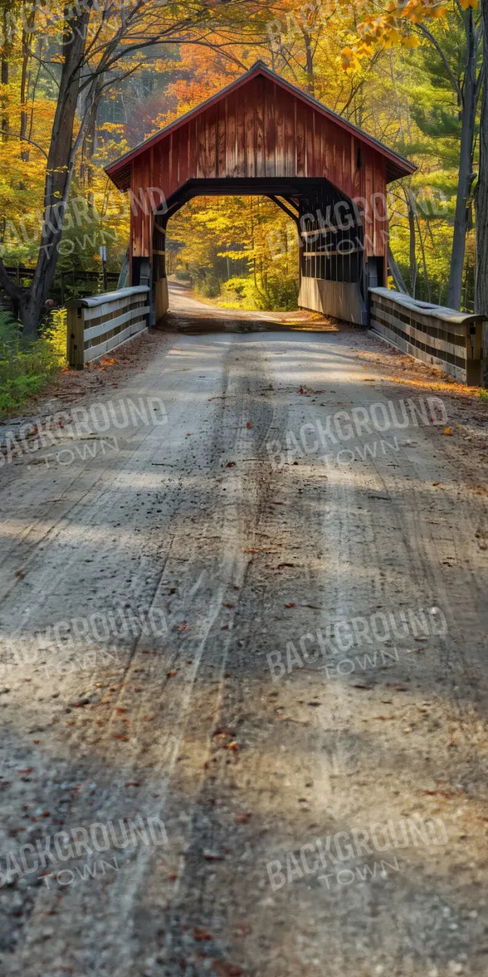 Fall Covered Bridge Sweep 10’x20’ UltraCloth (120 x 240 inch) Backdrop