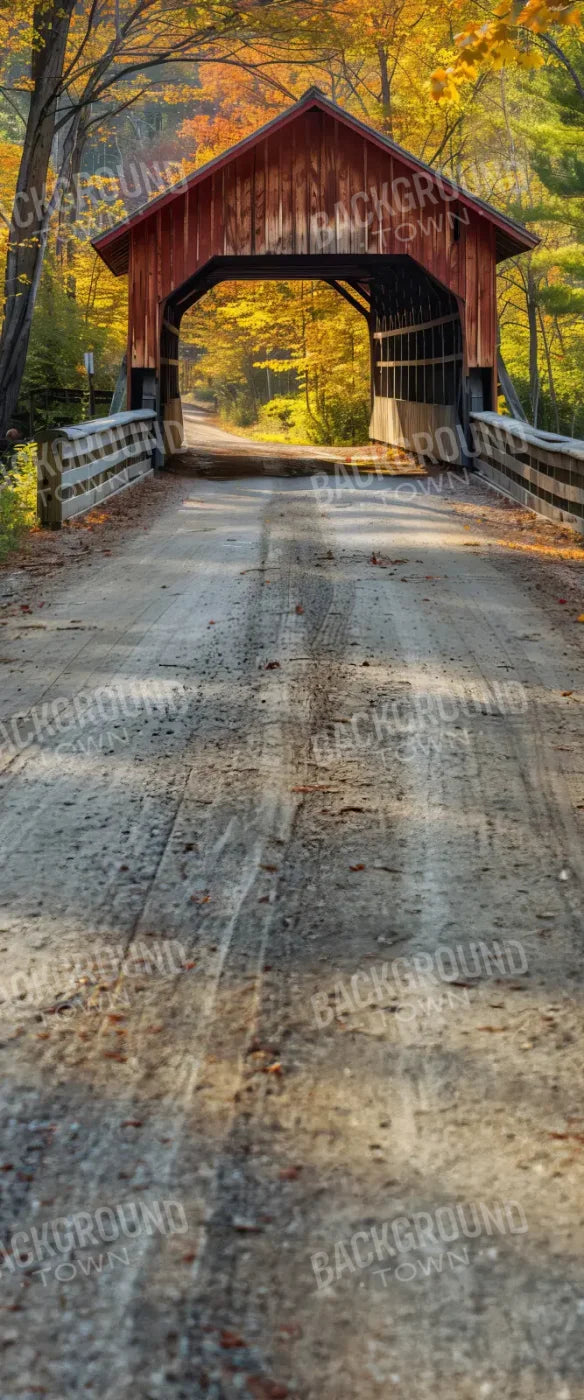 Fall Covered Bridge Sweep 5’x12’ UltraCloth for Westcott X Drop (60 x 144 inch) Backdrop