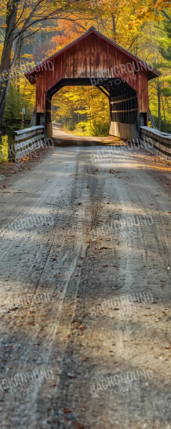 Fall Covered Bridge Sweep 8’x20’ UltraCloth (96 x 240 inch) Backdrop