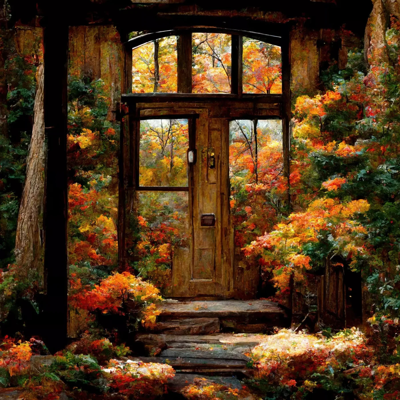 Fall Entrance 10’X10’ Ultracloth (120 X Inch) Backdrop