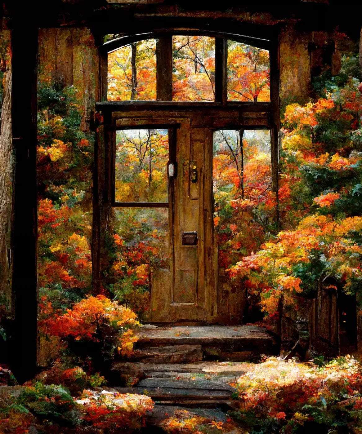 Fall Entrance 10’X12’ Ultracloth (120 X 144 Inch) Backdrop